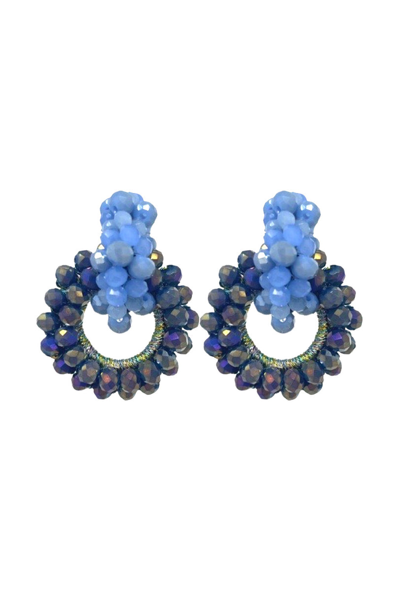 Bibi Marini Light Blue Mini Hoop Earrings
