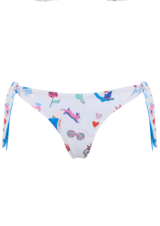 blue white reversibile bikini bottom